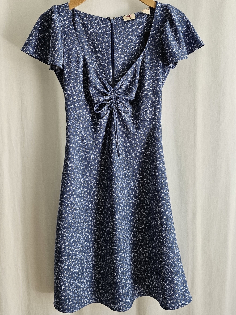 Levi's Blue & White Floral Delray Short Sleeve Mini Dress - Picture 3 of 15